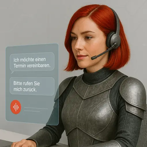Voicebot Marlene bei der Arbeit
